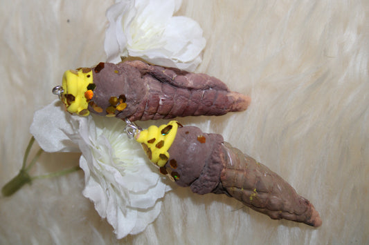 Eiswaffel Schoko-Zitrone Ohrringe