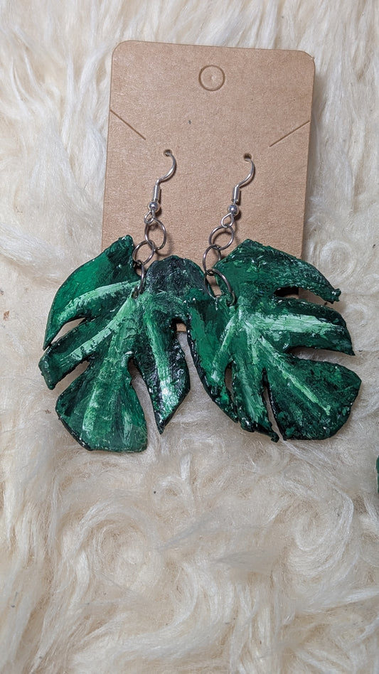 Monstera Blätter ohrringe