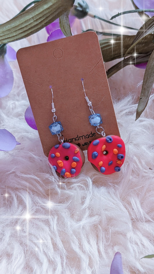 Bunte dounats kawaii Ohrringe