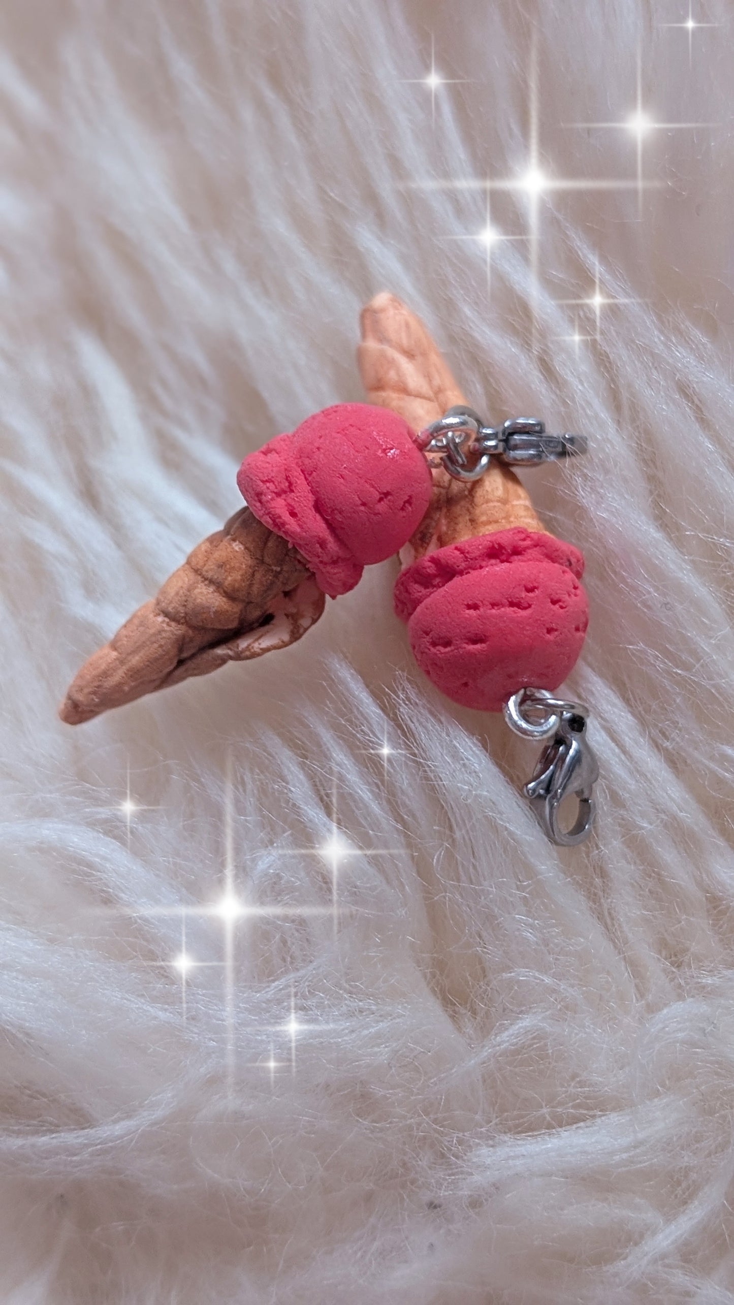 Eiswaffel: Himbeere Charms (Anhänger)