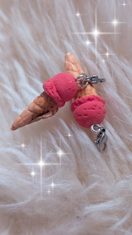Eiswaffel: Himbeere Charms (Anhänger)
