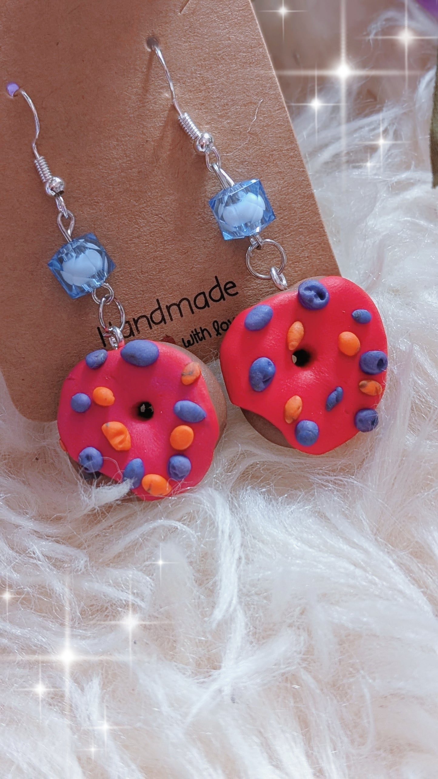 Bunte dounats kawaii Ohrringe