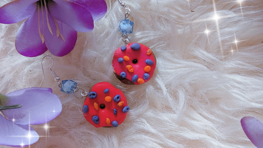 Bunte dounats kawaii Ohrringe