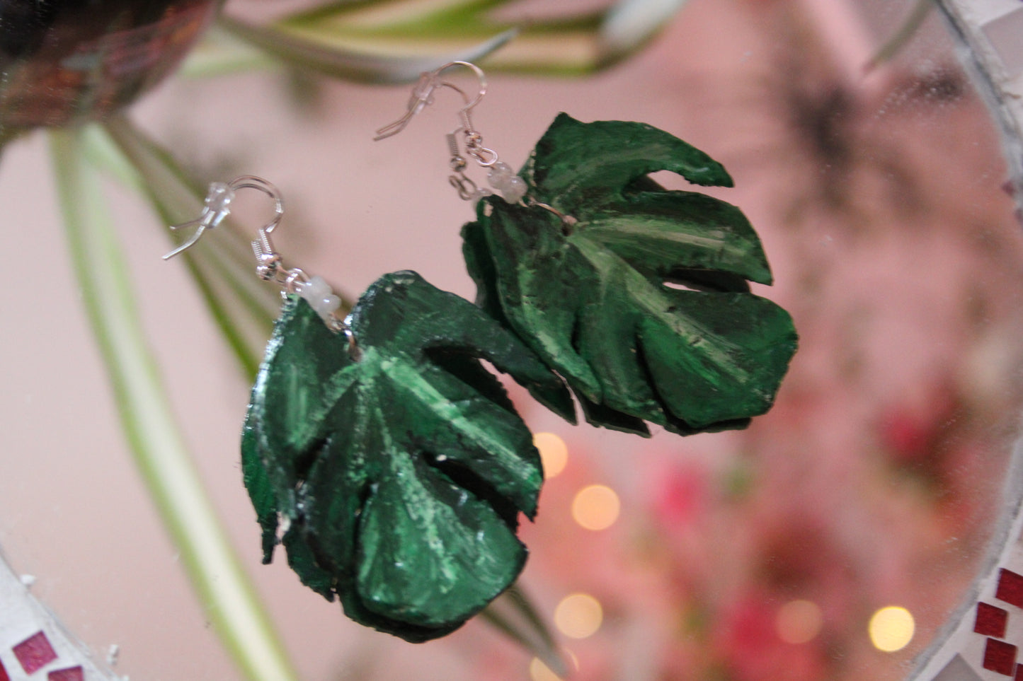 Monstera Blätter ohrringe