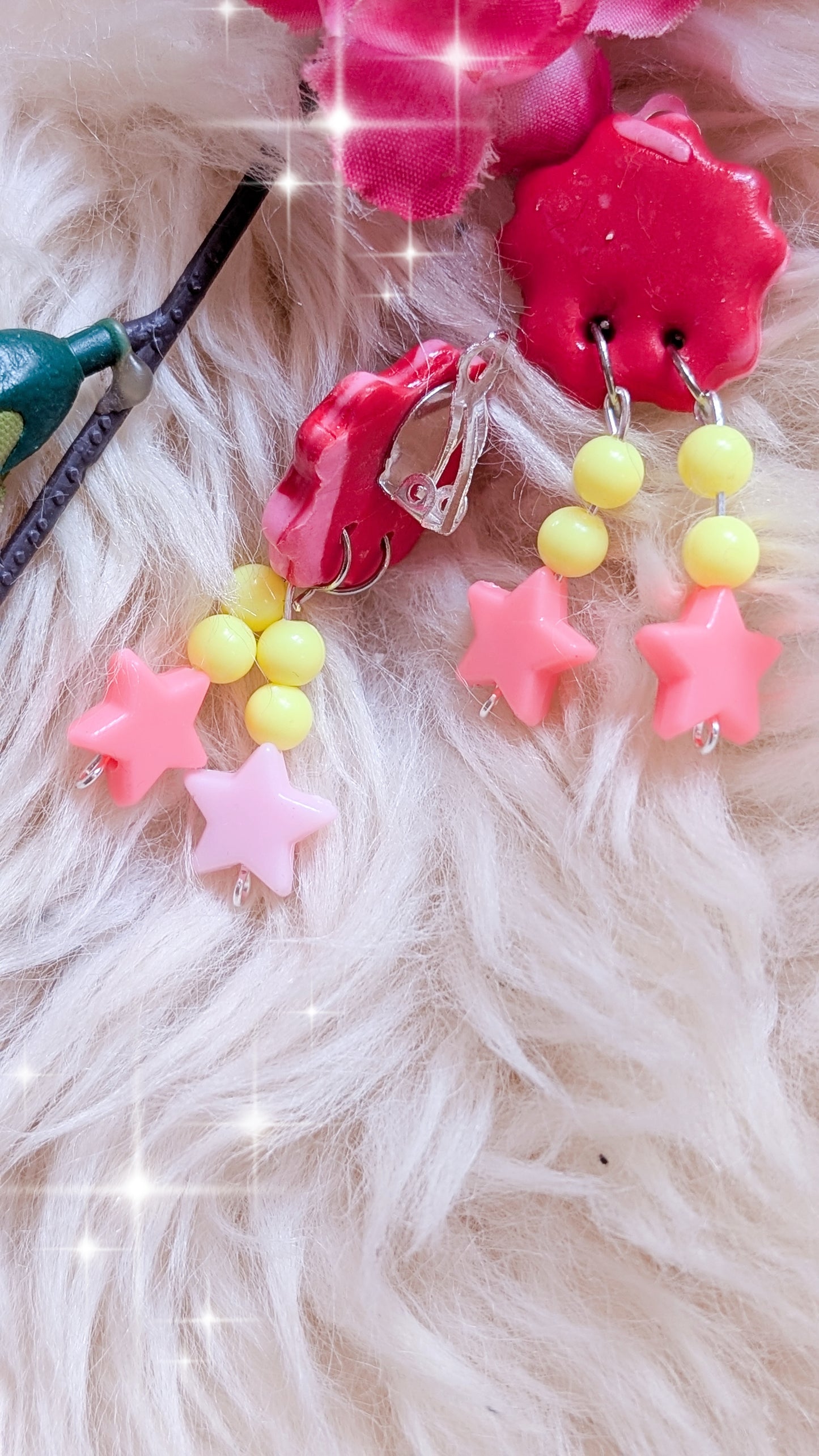 Kirschblüten Ohrringe mit Clip verschluss in verschiedenen Ausführungen