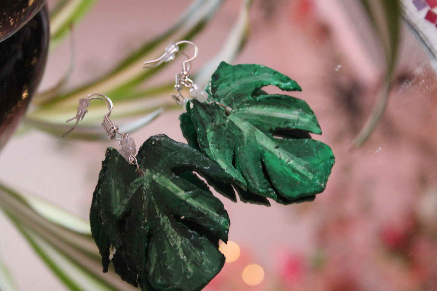 Monstera Blätter ohrringe