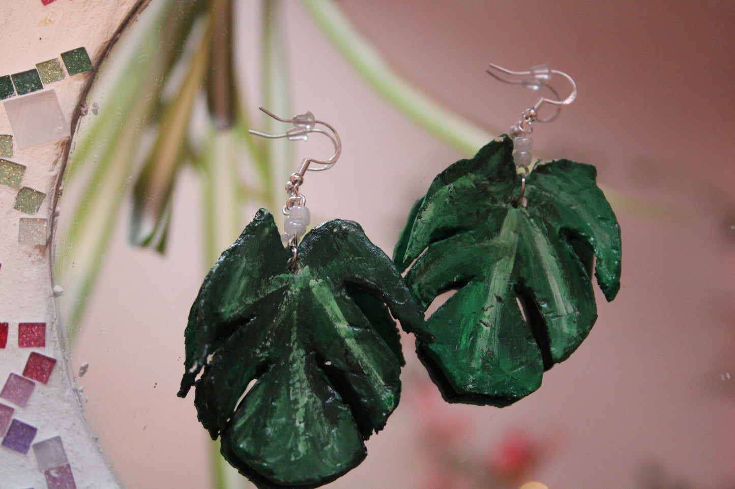 Monstera Blätter ohrringe